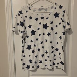 Solution Short Sleeve Star Pattern Shirt Size Medium